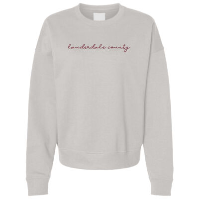 EMB Lauderdale Co - Women's Cuddle Oversize Crew Pullover Thumbnail